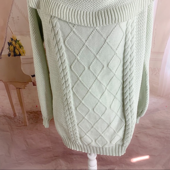 NEW Lane Bryant Off-the-shoulder Cable Knit Sweater - Picture 5 of 11